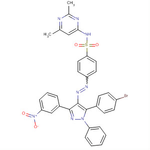 Benzenesulfonamide,4-[[5-(4-bromophenyl)-3-(3-nitrophenyl)-1-phenyl-1H-pyrazol-4-yl]azo]-N-(2,6-dimethyl-4-pyrimidinyl)-