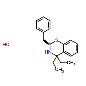 2-benzyl-4,4-diethyl-3,4-dihydro-2H-1,3-benzothiazine hydrochloride