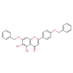 4H-1-Benzopyran-4-one,5,6-dihydroxy-7-(phenylmethoxy)-2-[4-(phenylmethoxy)phenyl]-