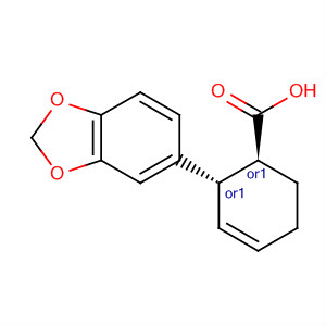 3-Cyclohexene-1-carboxylic acid, 2-(1,3-benzodioxol-5-yl)-, trans-