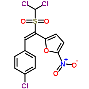 2-{(E)-2-(4-chlorophenyl)-1-[(dichloromethyl)sulfonyl]ethenyl}-5-nitrofuran