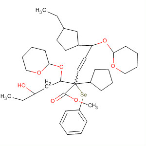 Cyclopentaneheptanoic acid,2-[3-(3-ethylcyclopentyl)-3-[(tetrahydro-2H-pyran-2-yl)oxy]-1-propenyl]-5-hydroxy-a-(phenylseleno)-3-[(tetrahydro-2H-pyran-2-yl)oxy]-, methylester