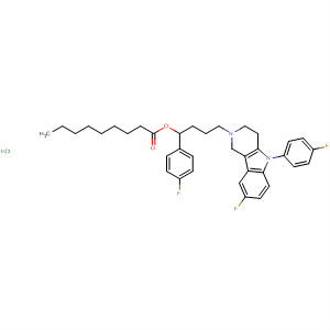 Nonanoic acid,4-[8-fluoro-5-(4-fluorophenyl)-1,3,4,5-tetrahydro-2H-pyrido[4,3-b]indol-2-yl]-1-(4-fluorophenyl)butyl ester, monohydrochloride