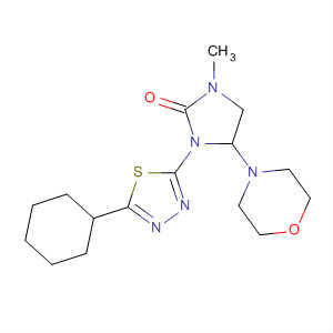 2-Imidazolidinone,3-(5-cyclohexyl-1,3,4-thiadiazol-2-yl)-1-methyl-4-(4-morpholinyl)-