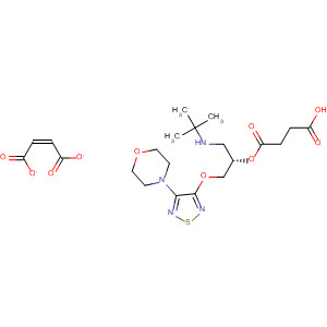 Butanedioic acid,(S)-mono[1-[[(1,1-dimethylethyl)amino]methyl]-2-[[4-(4-morpholinyl)-1,2,5-thiadiazol-3-yl]oxy]ethyl] ester, (2Z)-2-butenedioate (1:1)