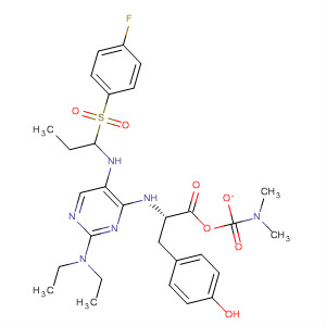 L-Tyrosine,N-[2-(diethylamino)-5-[[(4-fluorophenyl)sulfonyl]propylamino]-4-pyrimidinyl]-, dimethylcarbamate (ester)