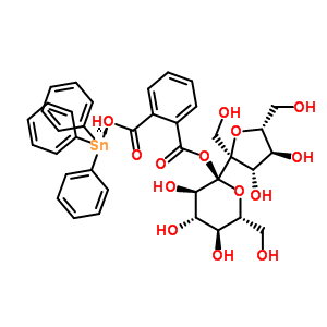 2,5-anhydro-6-O-[(2-carboxyphenyl)carbonyl]-5-(hydroxymethyl)-alpha-D-gluco-D-manno-undec-6-ulopyranose - triphenylstannanyl (1:1)