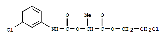 2-chloroethyl 2-{[(3-chlorophenyl)carbamoyl]oxy}propanoate