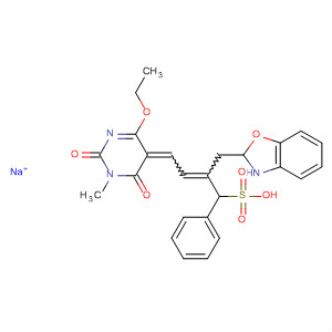 3(2H)-Benzoxazolepropanesulfonic acid,2-[(4-ethoxy-1,6-dihydro-1-methyl-2,6-dioxo-5(2H)-pyrimidinylidene)ethylidene]-5-phenyl-, sodium salt