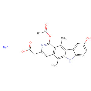 6H-Pyrido[4,3-b]carbazol-9-ol, 5,11-dimethyl-, acetate (ester), sodiumsalt