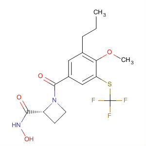 2-Azetidinecarboxamide,N-hydroxy-1-[4-methoxy-3-propyl-5-[(trifluoromethyl)thio]benzoyl]-, (2R)-