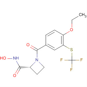 2-Azetidinecarboxamide,1-[4-ethoxy-3-[(trifluoromethyl)thio]benzoyl]-N-hydroxy-, (2R)-