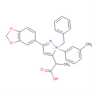 1H-Pyrazole-5-propanoic acid,3-(1,3-benzodioxol-5-yl)-a-(3-methylphenyl)-1-(phenylmethyl)-