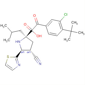 D-Proline,1-[3-chloro-4-(1,1-dimethylethyl)benzoyl]-4-cyano-2-(2-methylpropyl)-5-(2-thiazolyl)-, (4S,5S)-rel-