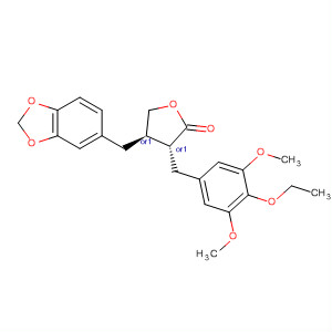 2(3H)-Furanone,4-(1,3-benzodioxol-5-ylmethyl)-3-[(4-ethoxy-3,5-dimethoxyphenyl)methyl]dihydro-, (3R,4R)-rel-