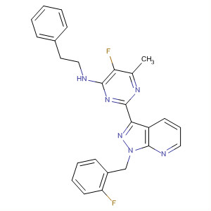 4-Pyrimidinamine,5-fluoro-2-[1-[(2-fluorophenyl)methyl]-1H-pyrazolo[3,4-b]pyridin-3-yl]-6-methyl-N-(2-phenylethyl)-