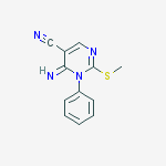 (6E)-6-imino-2-(methylsulfanyl)-1-phenyl-1,6-dihydropyrimidine-5-carbonitrile