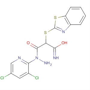 Ethanimidic acid, 2-(2-benzothiazolylthio)-,2-(3,5-dichloro-2-pyridinyl)hydrazide
