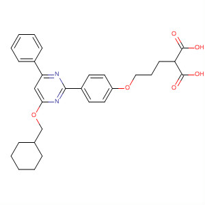 Propanedioic acid,[3-[4-[4-(cyclohexylmethoxy)-6-phenyl-2-pyrimidinyl]phenoxy]propyl]-