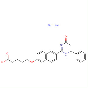 Pentanoic acid,5-[[6-(1,4-dihydro-4-oxo-6-phenyl-2-pyrimidinyl)-2-naphthalenyl]oxy]-,disodium salt