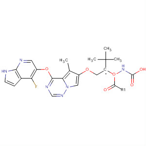 Carbamic acid,[2-[[4-[(4-fluoro-1H-pyrrolo[2,3-b]pyridin-5-yl)oxy]-5-methylpyrrolo[2,1-f][1,2,4]triazin-6-yl]oxy]ethyl]-, 1,1-dimethylethyl ester