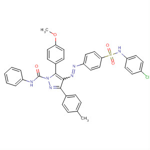1H-Pyrazole-1-carboxamide,4-[[4-[[(4-chlorophenyl)amino]sulfonyl]phenyl]azo]-5-(4-methoxyphenyl)-3-(4-methylphenyl)-N-phenyl-