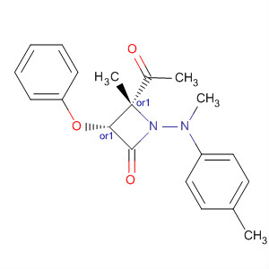 2-Azetidinone,4-acetyl-4-methyl-1-[methyl(4-methylphenyl)amino]-3-phenoxy-,(3R,4R)-rel-