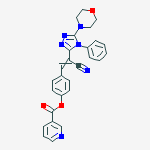 [4-[2-cyano-2-(5-morpholin-4-yl-4-phenyl-1,2,4-triazol-3-yl)ethenyl]phenyl] Pyridine-3-carboxylate