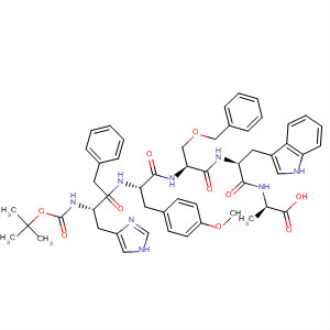 D-Alanine,N-[N-[N-[N-[N-[(1,1-dimethylethoxy)carbonyl]-1-(phenylmethyl)-L-histidyl]-O-methyl-L-tyrosyl]-O-(phenylmethyl)-L-seryl]-L-tryptophyl]-
