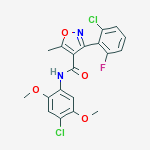 4-Isoxazolecarboxamide, N-(4-chloro-2,5-dimethoxyphenyl)-3-(2-chloro-6-fluorophenyl)-5-methyl-