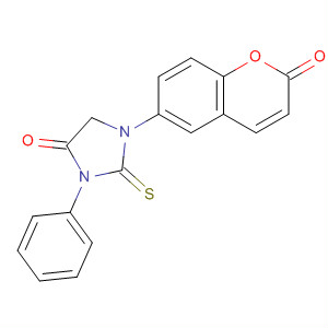 4-Imidazolidinone, 1-(2-oxo-2H-1-benzopyran-6-yl)-3-phenyl-2-thioxo-