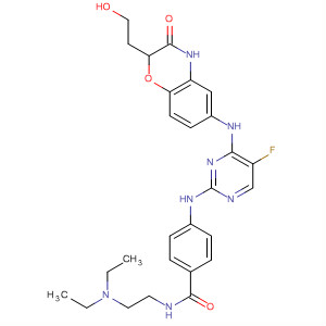 Benzamide,N-[2-(diethylamino)ethyl]-4-[[4-[[3,4-dihydro-2-(2-hydroxyethyl)-3-oxo-2H-1,4-benzoxazin-6-yl]amino]-5-fluoro-2-pyrimidinyl]amino]-
