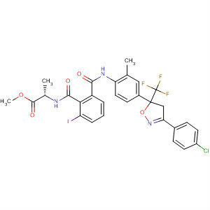 L-Alanine,N-[2-[[[4-[3-(4-chlorophenyl)-4,5-dihydro-5-(trifluoromethyl)-5-isoxazolyl]-2-methylphenyl]amino]carbonyl]-6-iodobenzoyl]-, methyl ester