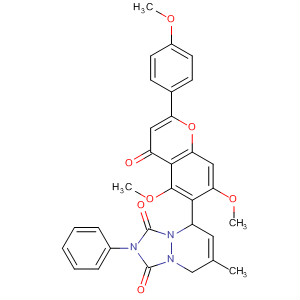 1H-[1,2,4]Triazolo[1,2-a]pyridazine-1,3(2H)-dione,5-[5,7-dimethoxy-2-(4-methoxyphenyl)-4-oxo-4H-1-benzopyran-6-yl]-5,8-dihydro-7-methyl-2-phenyl-