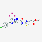 ethyl [2-({[5-(4-chlorophenyl)-7-(trifluoromethyl)pyrazolo[1,5-a]pyrimidin-2-yl]carbonyl}amino)-1,3-thiazol-4-yl]acetate