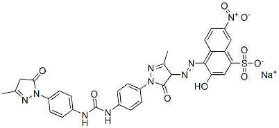 sodium 4-[[1-[4-[[[[4-(4,5-dihydro-3-methyl-5-oxo-1H-pyrazol-1-yl)phenyl]amino]carbonyl]amino]phenyl]-4,5-dihydro-3-methyl-5-oxo-1H-pyrazol-4-yl]azo]-3-hydroxy-7-nitronaphthalene-1-sulphonate