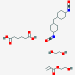 Hexanedioic acid, polymer with 1,2-ethanediol and 1,1-methylenebis4-isocyanatocyclohexane, 2-hydroxyethyl acrylate-blocked