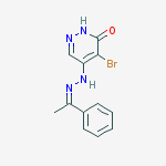 4-bromo-5-[(2Z)-2-(1-phenylethylidene)hydrazinyl]pyridazin-3(2H)-one