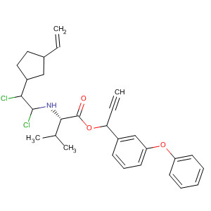 L-Valine, N-[1,2-dichloro-2-(3-ethenylcyclopentyl)ethyl]-,1-(3-phenoxyphenyl)-2-propynyl ester