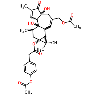 Benzeneacetic acid (1aR)-4-(acetyloxy)-3-[(acetyloxy)methyl]-1,1aα,1bβ,4,4a,5,7aα,7b,8,9-decahydro-4aβ,7bα-dihydroxy-1,1,6,8α-tetramethyl-5-oxo-9aH-cyclopropa[3,4]benz[1,2-e]azulen-9aα-yl ester