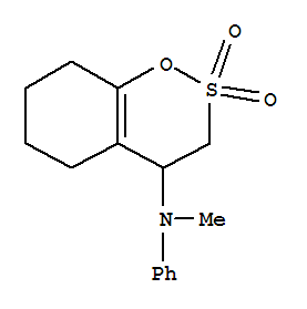 N-methyl-N-phenyl-3,4,5,6,7,8-hexahydro-1,2-benzoxathiin-4-amine 2,2-dioxide