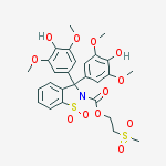 2-methylsulfonylethyl 3,3-bis(4-hydroxy-3,5-dimethoxy-phenyl)-1,1-dioxo-1,2-benzothiazole-2-carboxylate