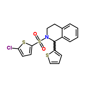 2-(5-chlorothiophen-2-yl)sulfonyl-1-thiophen-2-yl-3,4-dihydro-1h-isoquinoline