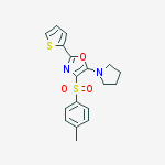 4-(4-methylphenyl)sulfonyl-5-pyrrolidin-1-yl-2-thiophen-2-yl-1,3-oxazole