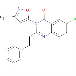 4(3H)-Quinazolinone,6-chloro-3-(3-methyl-5-isoxazolyl)-2-[(1E)-2-phenylethenyl]-