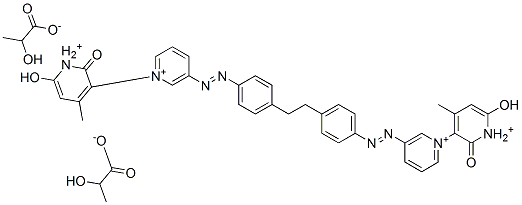 5,5-[ethylenebis(p-phenyleneazo)]bis[1,2-dihydro-6-hydroxy-4-methyl-2-oxo-1,3-bipyridinium] dilactate