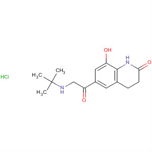 2(1H)-Quinolinone,6-[[(1,1-dimethylethyl)amino]acetyl]-3,4-dihydro-8-hydroxy-,monohydrochloride