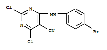 4-[(4-bromophenyl)amino]-2,6-dichloropyrimidine-5-carbonitrile