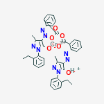 Chromate(1-), bis(2-(2-(1-(2-ethylphenyl)-4,5-dihydro-3-methyl-5-(oxo-kappaO)-1H-pyrazol-4-yl)diazenyl-kappaN1)benzoato(2-)-kappaO)-, hydrogen (1:1)