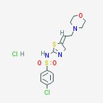 4-chloro-N-[(5E)-5-(2-morpholin-4-ylethylidene)-4,5-dihydro-1,3-thiazol-2-yl]benzenesulfonamide hydrochloride